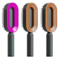 Self Cleaning Hair Brush For Women One-key Cleaning Hair Loss Airbag Massage Scalp Comb Anti-Static Hairbrush CJ