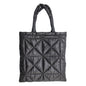 Chic quilted down tote: elegant, spacious, and stylish A&S Collection
