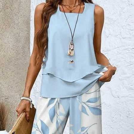 "Sleeveless Vest Pant Suit CJ