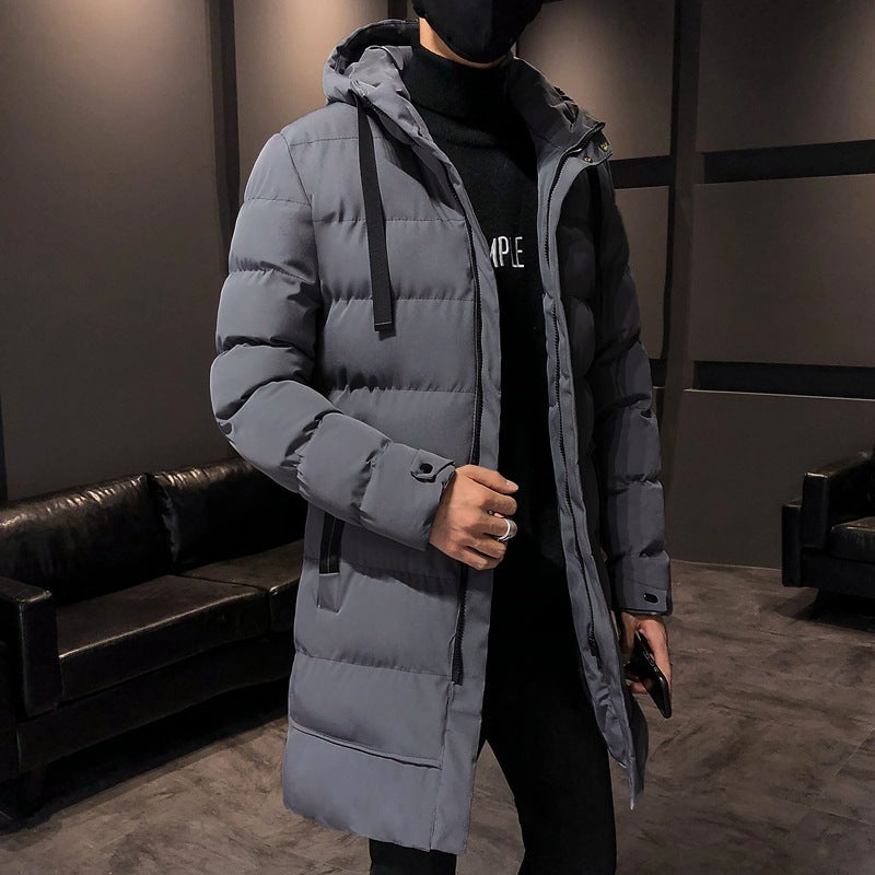 Men's long thickened cotton-padded jacket, trendy and warm for winter A&S Collection