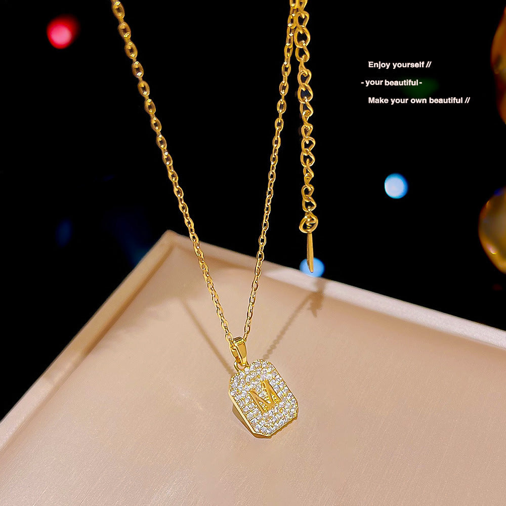 Fashion Titanium Steel Necklace - Light Luxury Design with Advanced Sense for Unique Style CJ