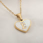 26 Letter Heart-shaped Necklace White Shell Love Clavicle Chain Fashion Personalized Necklace For Women Jewelry Valentine's Day A&S Collection