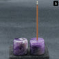 Exquisite crystal agate incense holders—add elegance to any space. CJ
