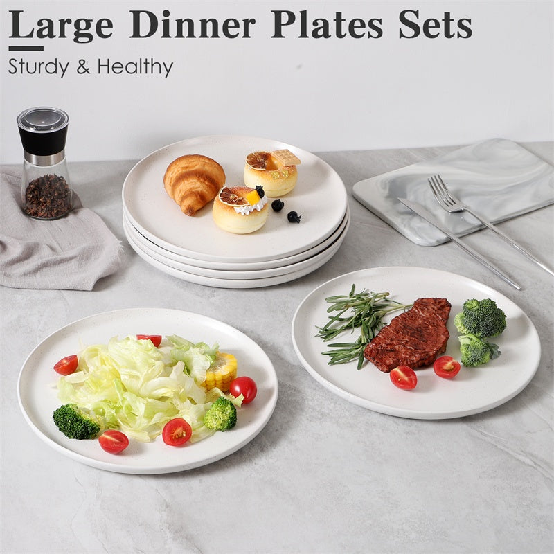 Steak Plate Creative Western Food Plate Vegetable Plate Set Of 6 For Cereal, Salad, Pasta, Soup, Dessert, Serving Dishwasher, Microwave And Oven A&S Collection