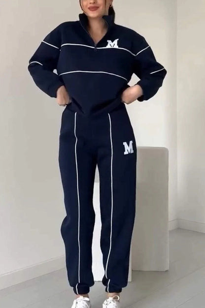 Womens 2 Piece Outfits Lounge Hoodless Pullover Sweatshirt Sweatsuit Sets Sweatshirt Baggy Fashion Sweatpants With Pockets A&S Collection