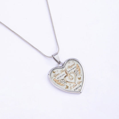 New drop glue peach heart necklace for your love never stops letter collar trend elegant women's style A&S Collection
