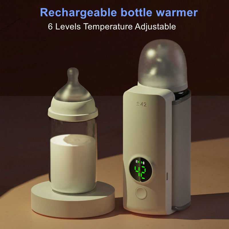 Portable Wireless Rechargeable Baby Bottle Warmer USB Charging And Heating Bag Portable Constant Temperature Milk Warmer Universal Bottle Insulation Sleeve A&S Collection
