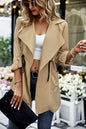 Women's Fashion Temperament Leisure Solid Color Coat Top