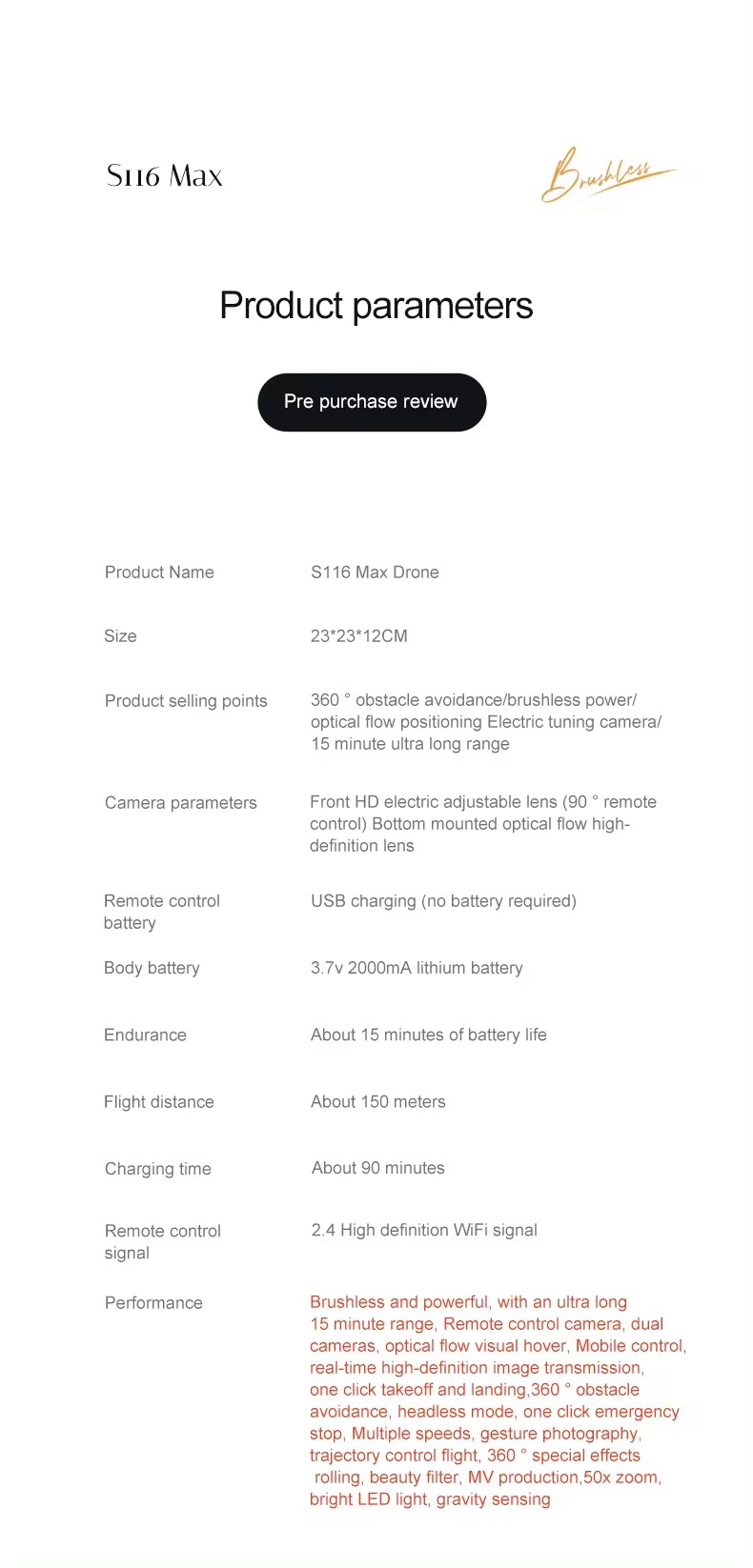 New S116 mini drone 8K dual camera Obstacle avoidance optical flow foldable Wifi Brushless motor Dron Quadcopter A&S Collection