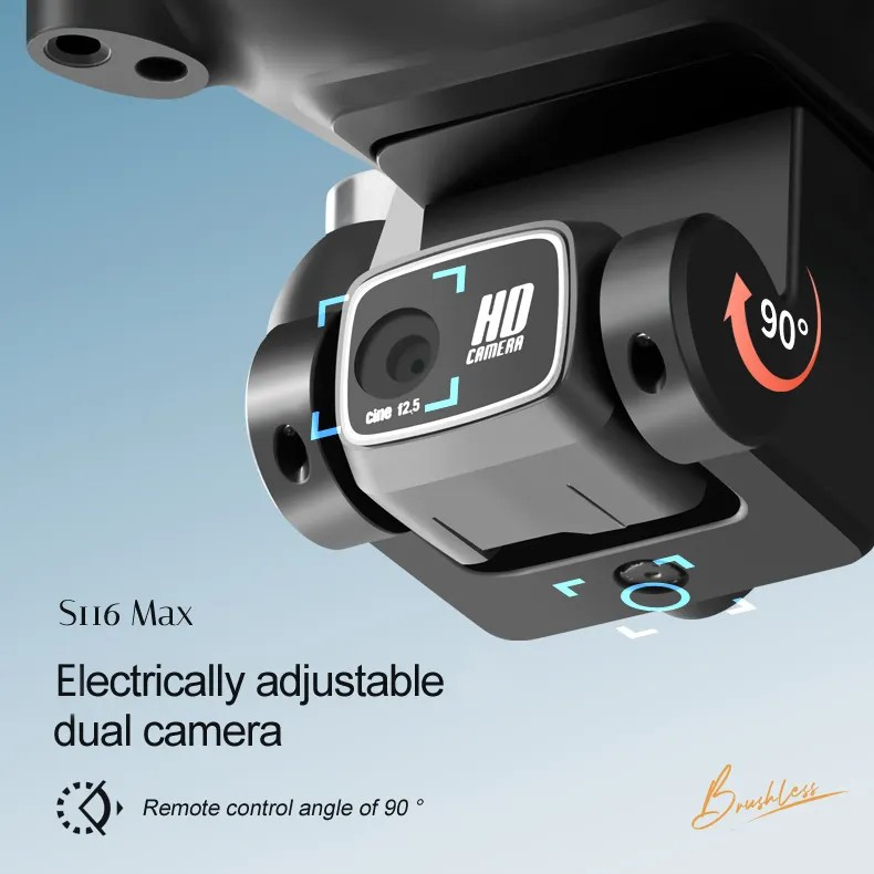 New S116 mini drone 8K dual camera Obstacle avoidance optical flow foldable Wifi Brushless motor Dron Quadcopter A&S Collection