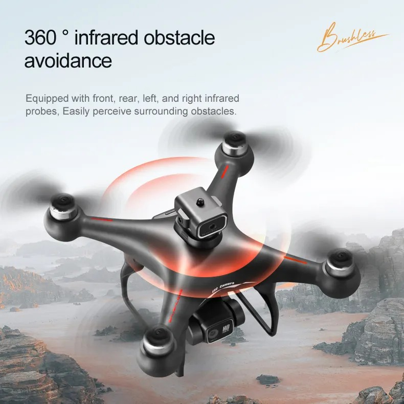 New S116 mini drone 8K dual camera Obstacle avoidance optical flow foldable Wifi Brushless motor Dron Quadcopter A&S Collection