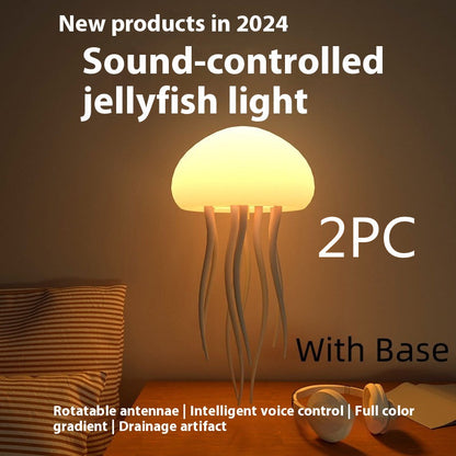 Jellyfish Mood Lamp LED Jellyfish Night Light Portable Jellyfish Lamp Jellyfish Decorations Smart Table Lamp For Bedside Desk A&S Collection