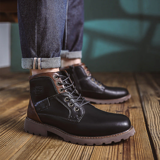 Retro British Style Leather Boots A&S Collection