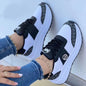 Vibrant Color-block Lace-Up Sneakers: Thick-Soled Sports Shoes for Outdoor Casual Walking and Running A&S Collection
