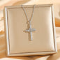 **Elegant double-ring heart necklace—perfect for love-filled occasions.** CJ
