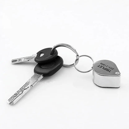 Pocket Loupe Magnifier Jewelry Magnifying Glass Foldable Diamond Lupa Triplet Jewelers Eye Glass Tool Reading Magnifier