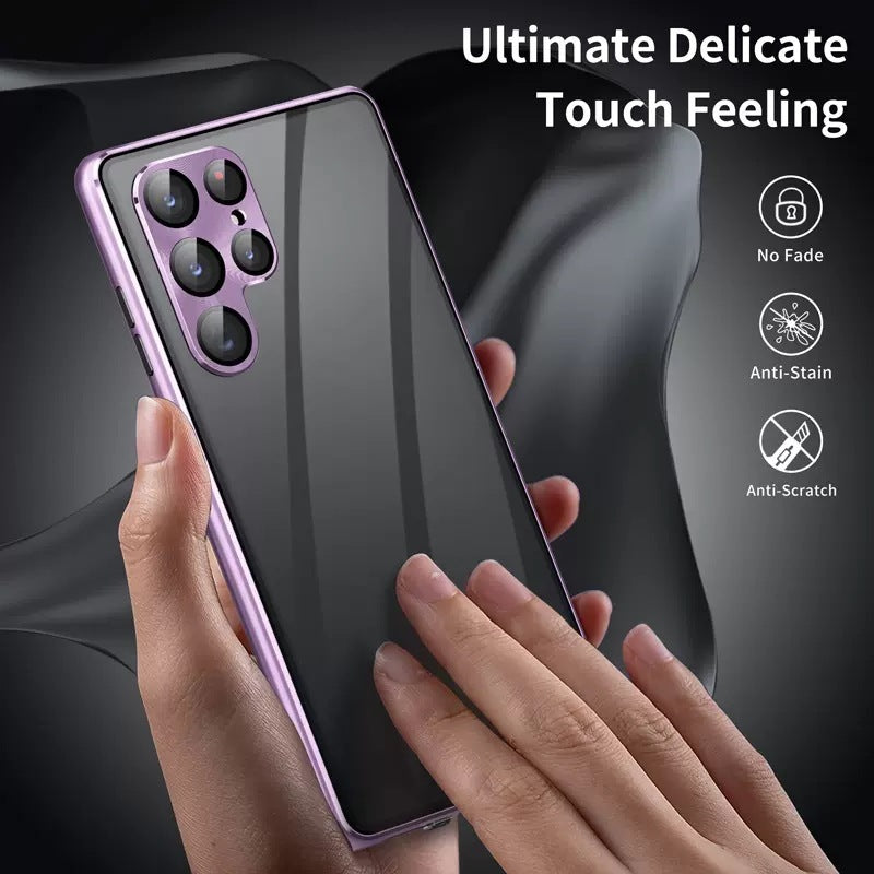Applicable To S24Ultra Peep-proof Magnetic Mirror Universal Magnetic King Phone Case.