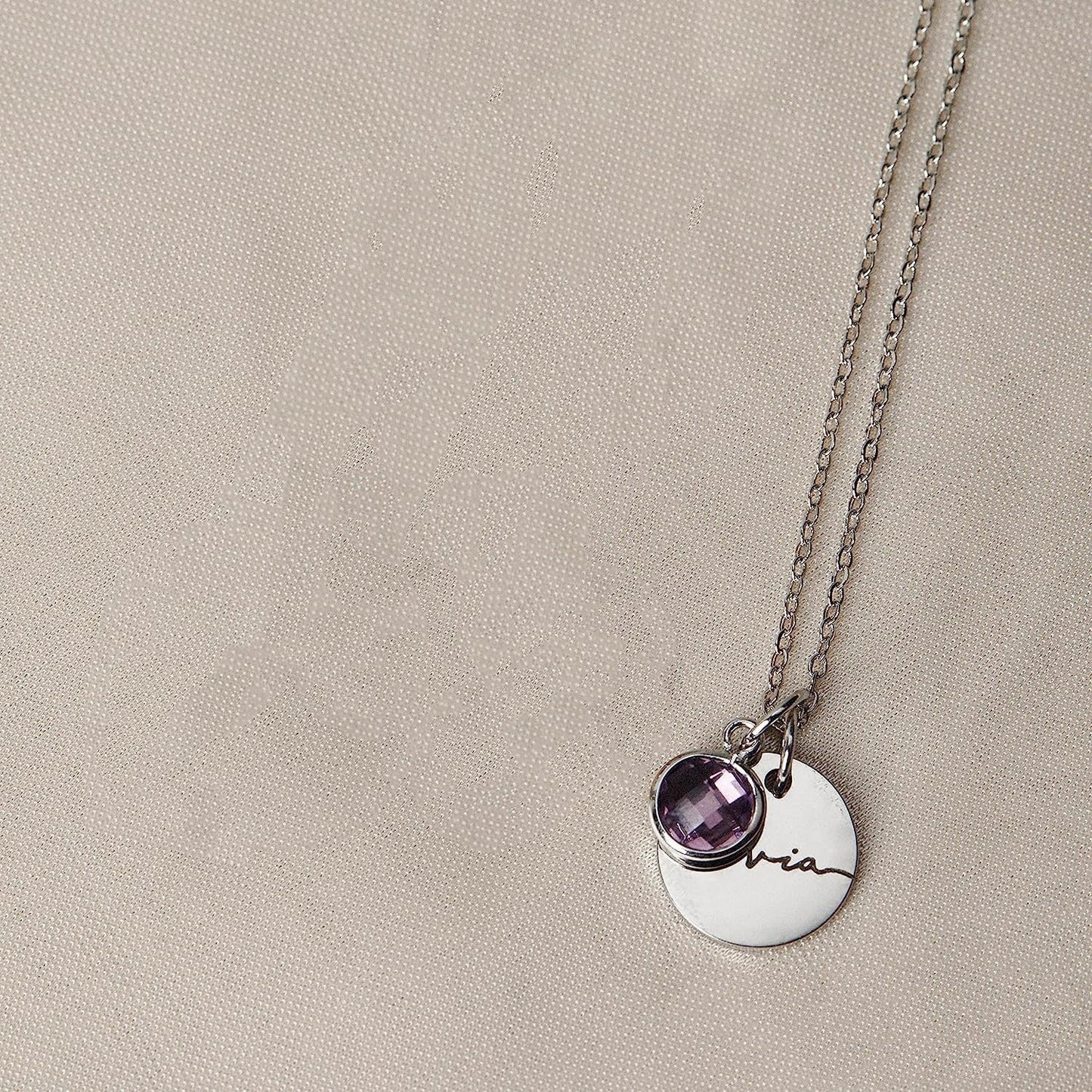 Personalized Name Engraving Necklace Birthstone Pendants Stackable Jewelry Birthday Gift For Women Mom Wife Daughter Friend A&S Collection
