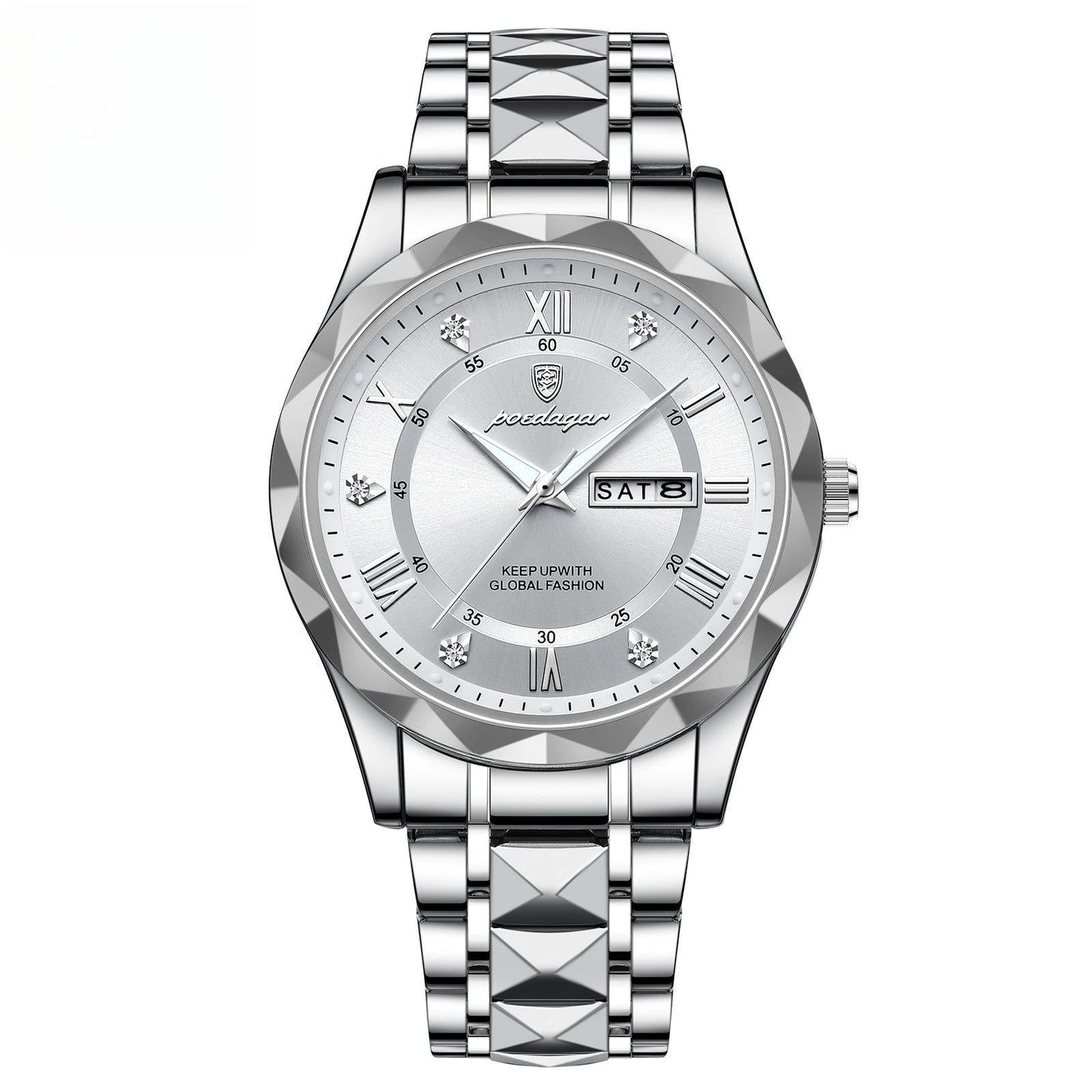 Men's Waterproof Double Calendar Luminous Quartz Watch A&S Collection