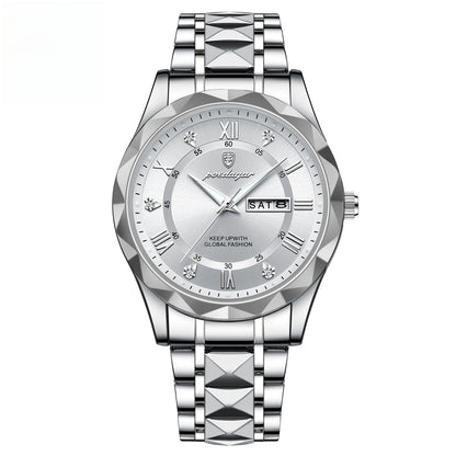 Men's Waterproof Double Calendar Luminous Quartz Watch A&S Collection