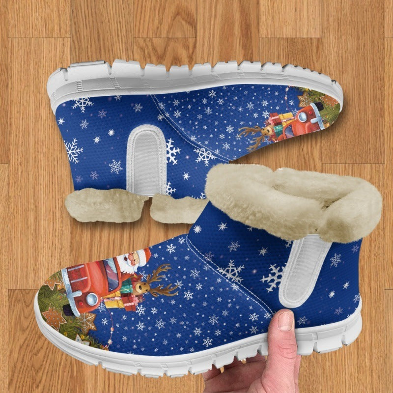 Festive ankle boots: winter-ready with stylish prints and cozy cotton. A&S Collection