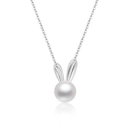 S925 Sterling Silver Freshwater Pearl Pendant - Elegant Clavicle Chain for Timeless Style CJ