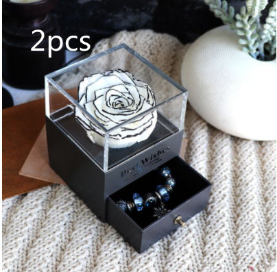 Eternal Flower Rose Jewelry Box for Birthday Presents Valentines Day Wedding Gift A&S Collection