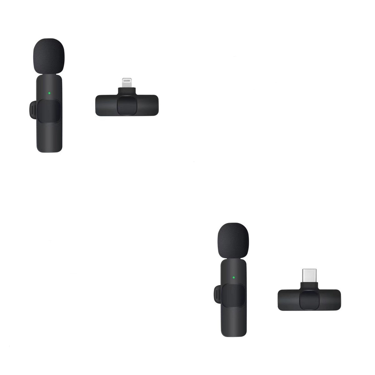 Dual Wireless Lavalier Microphone - Perfect for Outdoor Use with Crystal-Clear Audio CJ