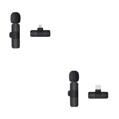 Dual Wireless Lavalier Microphone - Perfect for Outdoor Use with Crystal-Clear Audio CJ