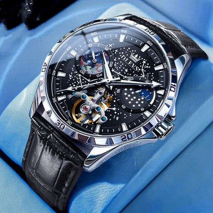 Fashion Starry Sky Mechanical Watch Business Hollow Waterproof Men A&S Collection