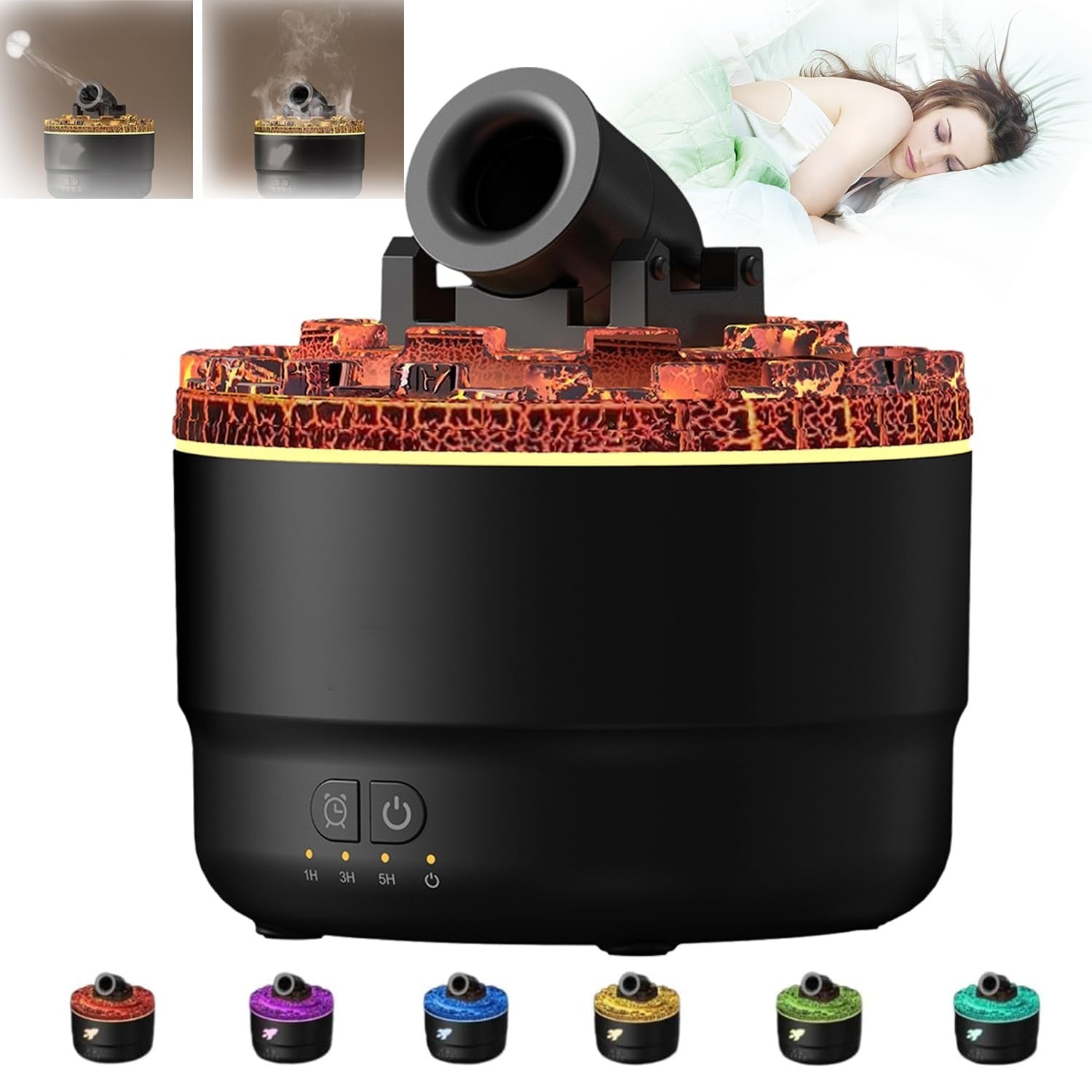 Colorful flame diffuser—enhance your home with style and relaxation. CJ