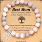 Natural Stone Pink-Red Zebra Tree of Life Bracelet - Perfect Gift for Big & Little Sisters, Girls, and Boys CJ