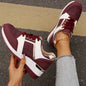 Chic Colorblock Lace-Up Sneakers: Fashionable, Thick-Soled Casual Sports Shoes for Women - Round Toe Slip-On Comfort A&S Collection