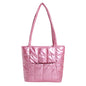 Plaid cloud tote: large, chic commuter bag. A&S Collection