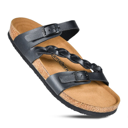 Aerothotic Viking Women's Arch Supportive Strappy Sandals Amethyst Ganymede