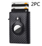 AirTag Wallet Anti Theft Bullet Card Bag Multi-functional Rfid Card Holder Men's Leather Slim Wallets For Airtag Air Tag A&S Collection