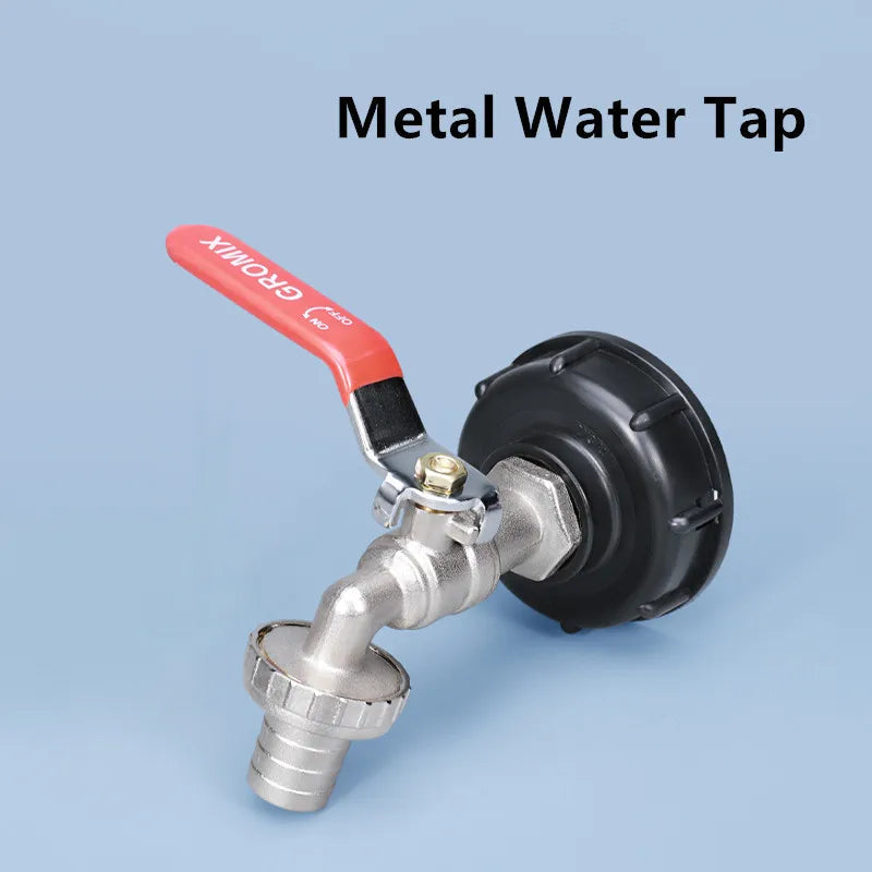 S60x6 Coarse Thread IBC Tank Tap Connecter X 1/2'' 3/4'' Water Coupling Adapter 1000L Garden Home Replacement Valve Fitting A&S Collection