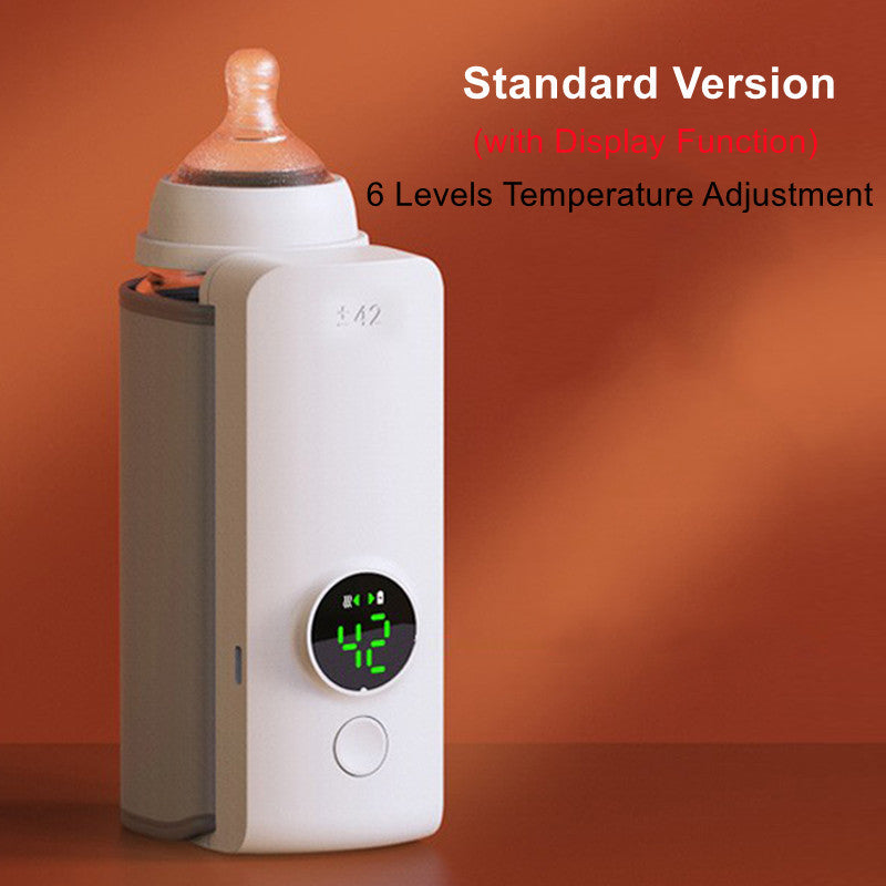 Portable Wireless Rechargeable Baby Bottle Warmer USB Charging And Heating Bag Portable Constant Temperature Milk Warmer Universal Bottle Insulation Sleeve A&S Collection
