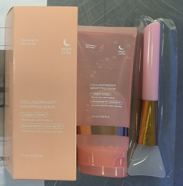Collagen Wrapping Night Mask: Natural Ingredients for Firming, Elasticity, and Deep Hydration – Anti-Wrinkle Solution for Radiant Skin Care CJ