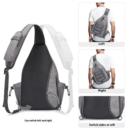 Oxford Cloth Men's And Women's Chest Bag Adult Crossbody Handbag Foldable Large Capacity A&S Collection