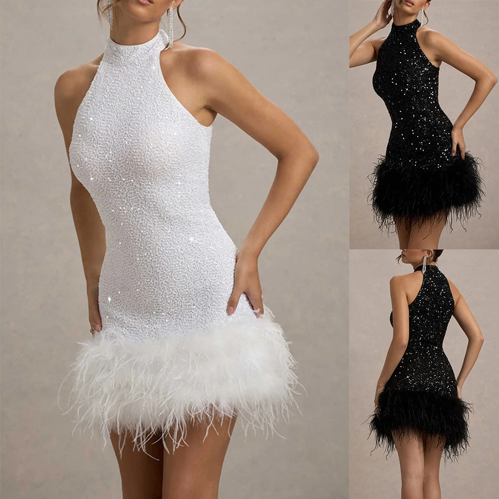 Shiny Slim Sleeveless Dresses - Buy Now CJ