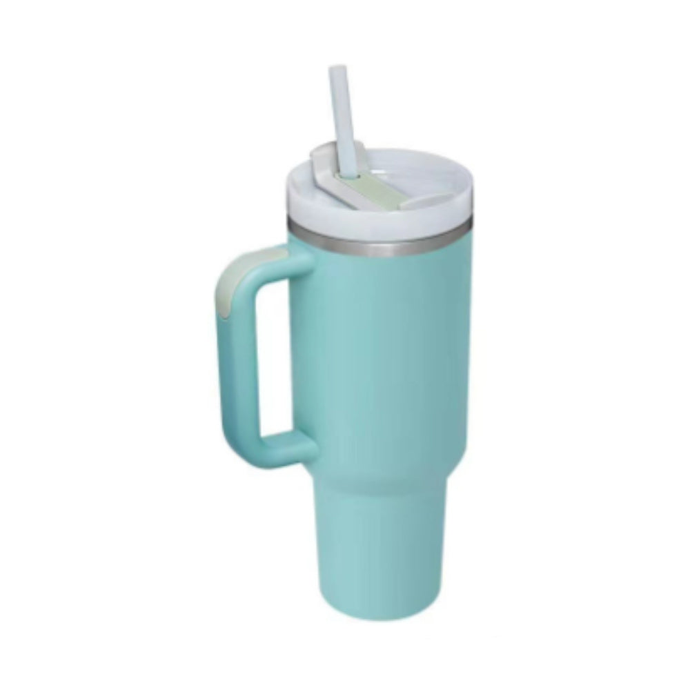 40 Oz Tumbler With Handle Straw Insulated, Stainless Steel Spill Proof Vacuum Coffee Cup Tumbler With Lid Tapered Mug Gifts For Valentine Lover Suitable For Car Gym Office Travel A&S Collection