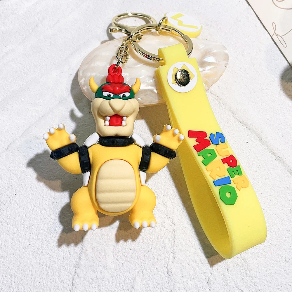 Game Super Mario Bros Keychain Anime Figure Car Decoration Backpack Pendant Accessories Kids Toy Christmas Birthday Gifts gsmFI