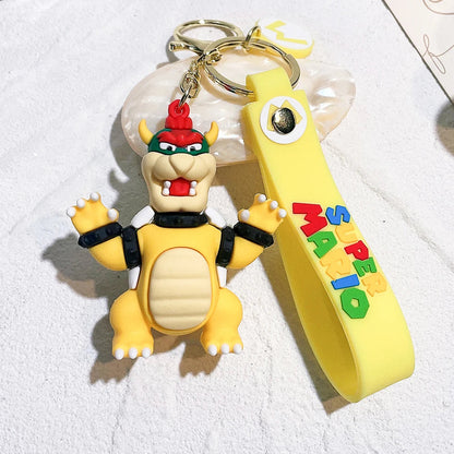 Game Super Mario Bros Keychain Anime Figure Car Decoration Backpack Pendant Accessories Kids Toy Christmas Birthday Gifts gsmFI