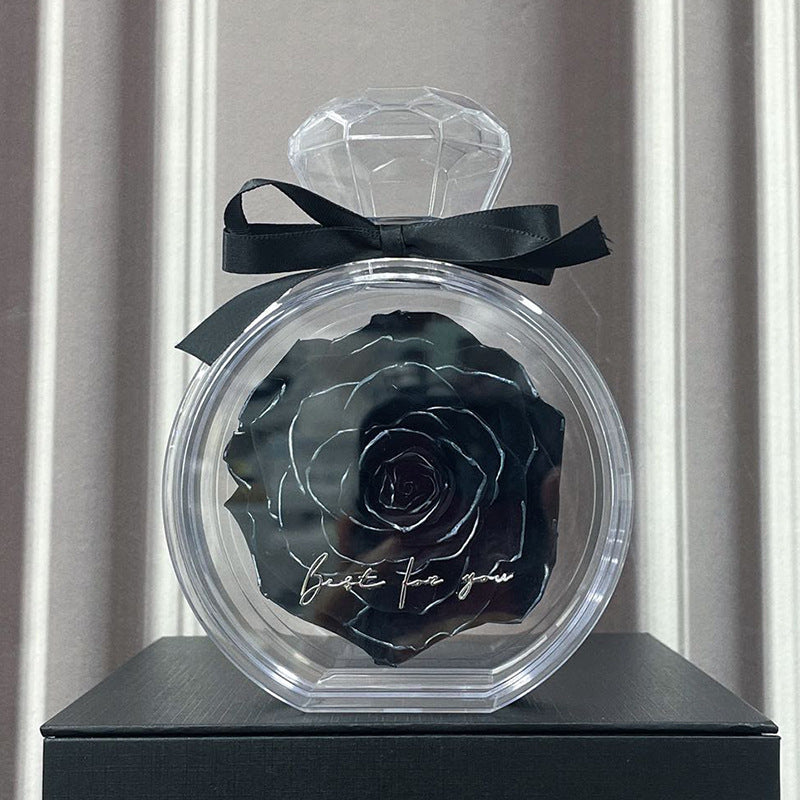 Natural Eternal Flower Ornaments Transparent Cover Dried Rose Gift Box For Christmas New Year Valentine's Day Home Decor A&S Collection
