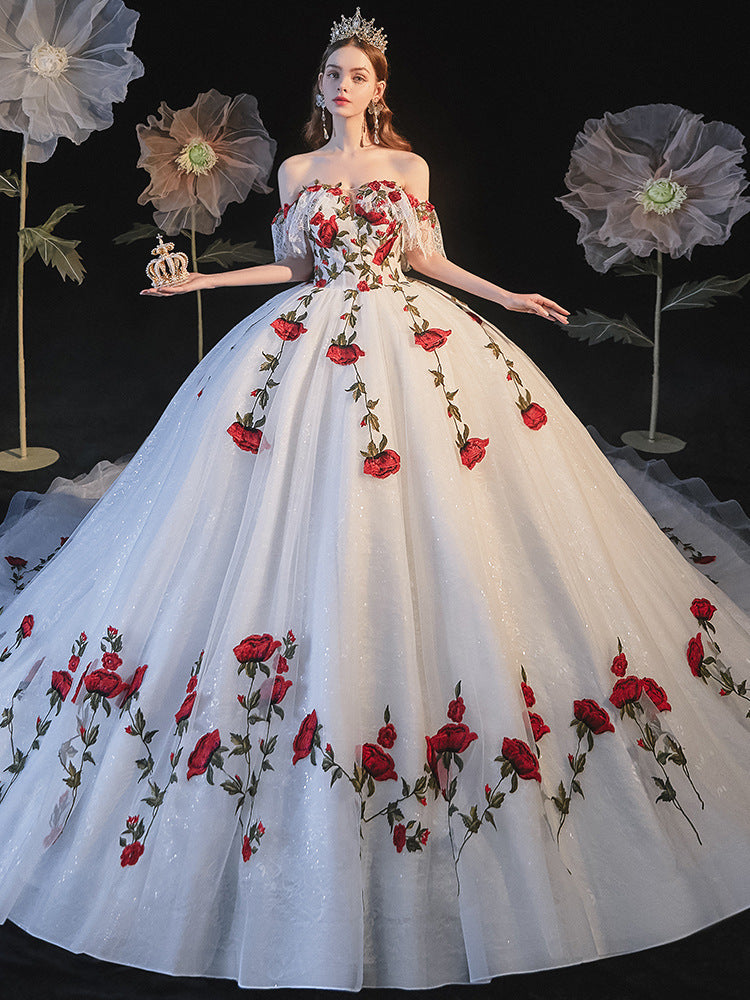Temperament Bride Bra Trailing Mori Style Wedding Dress A&S Collection