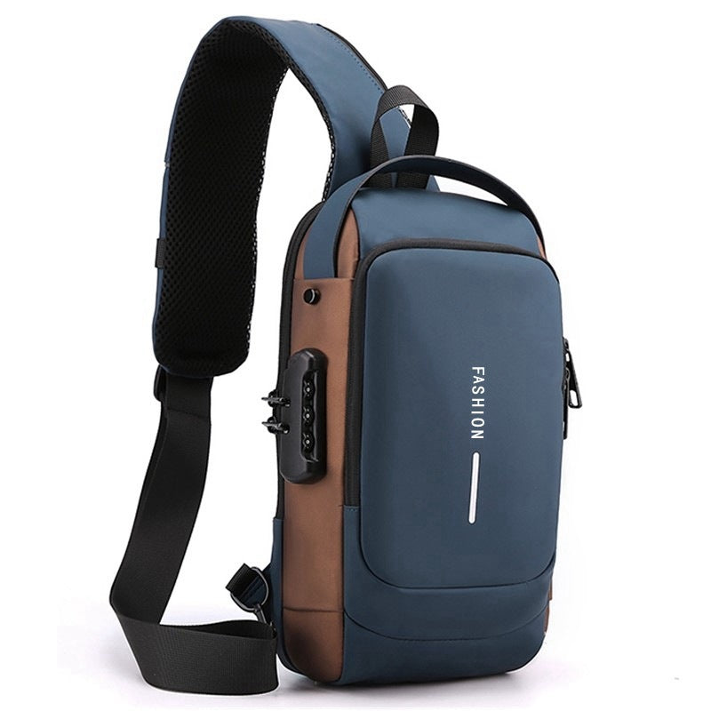 Motorcycle Chest Bag Password Anti-theft Men's Fashion A&S Collection