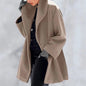 Stylish autumn-winter hooded fur coat: multi-color, round neck, and loose fit, double-sided for versatility A&S Collection