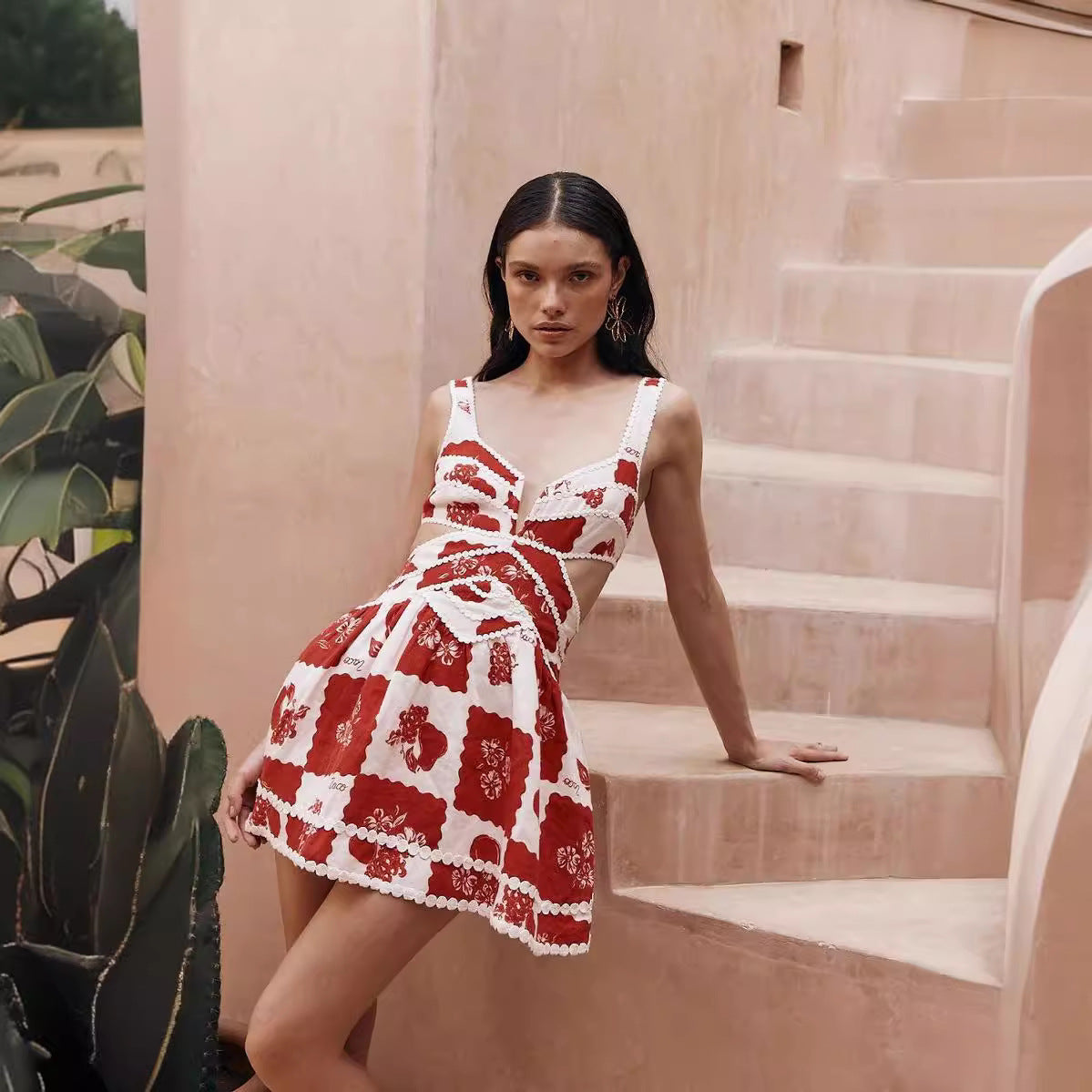 Floral Lace V-Neck Dresses - Shop Now CJ