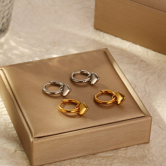 Titanium steel love round line earrings stainless steel earrings  version fashion simple earbone le sales A&S Collection